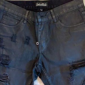 Embellish Black Shredded